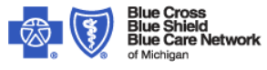 Blue Cross Blue Shield of Michigan logo, a registered trademark of Blue Cross Blue Shield of Michigan