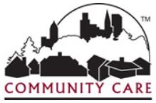 Community Care logo, a registered trademark of Community Care